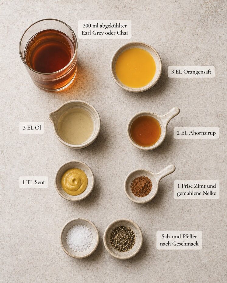 Zutaten für Earl-Grey-Marinade