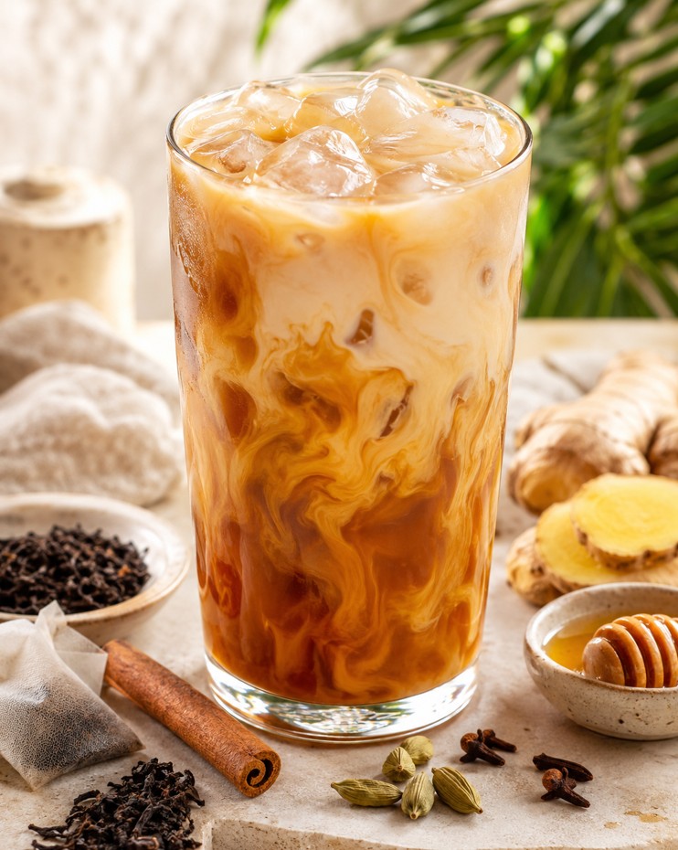 Klassischer Iced Chai Latte