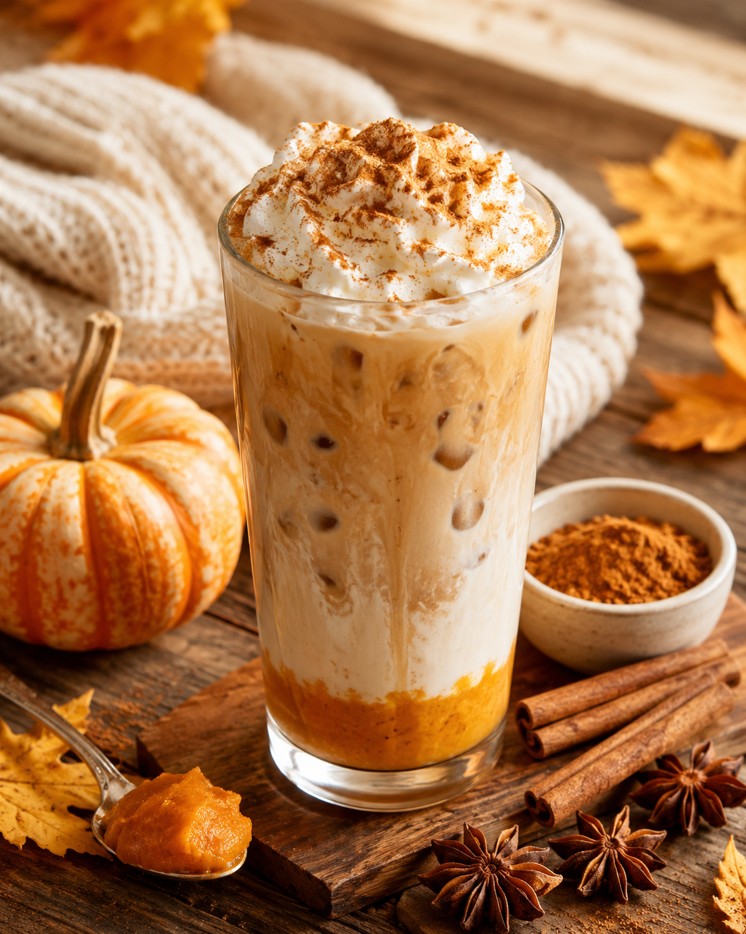 Pumpkin Spice Iced Chai Latte