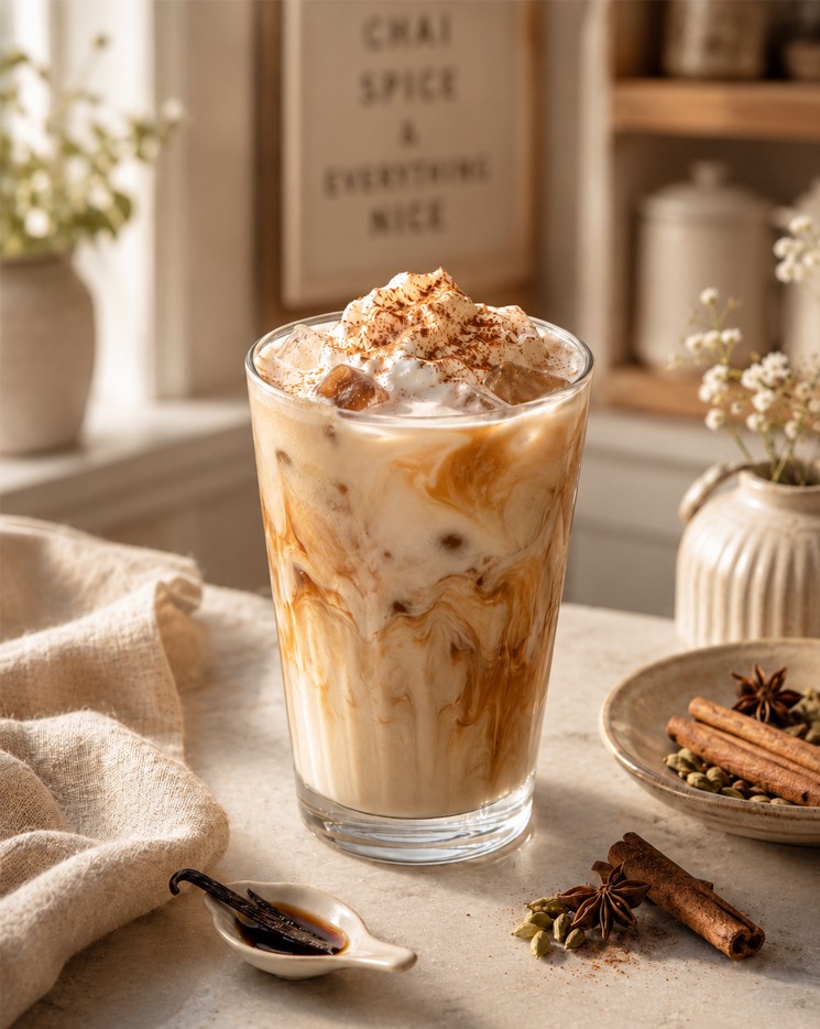 Vanille Iced Chai Latte