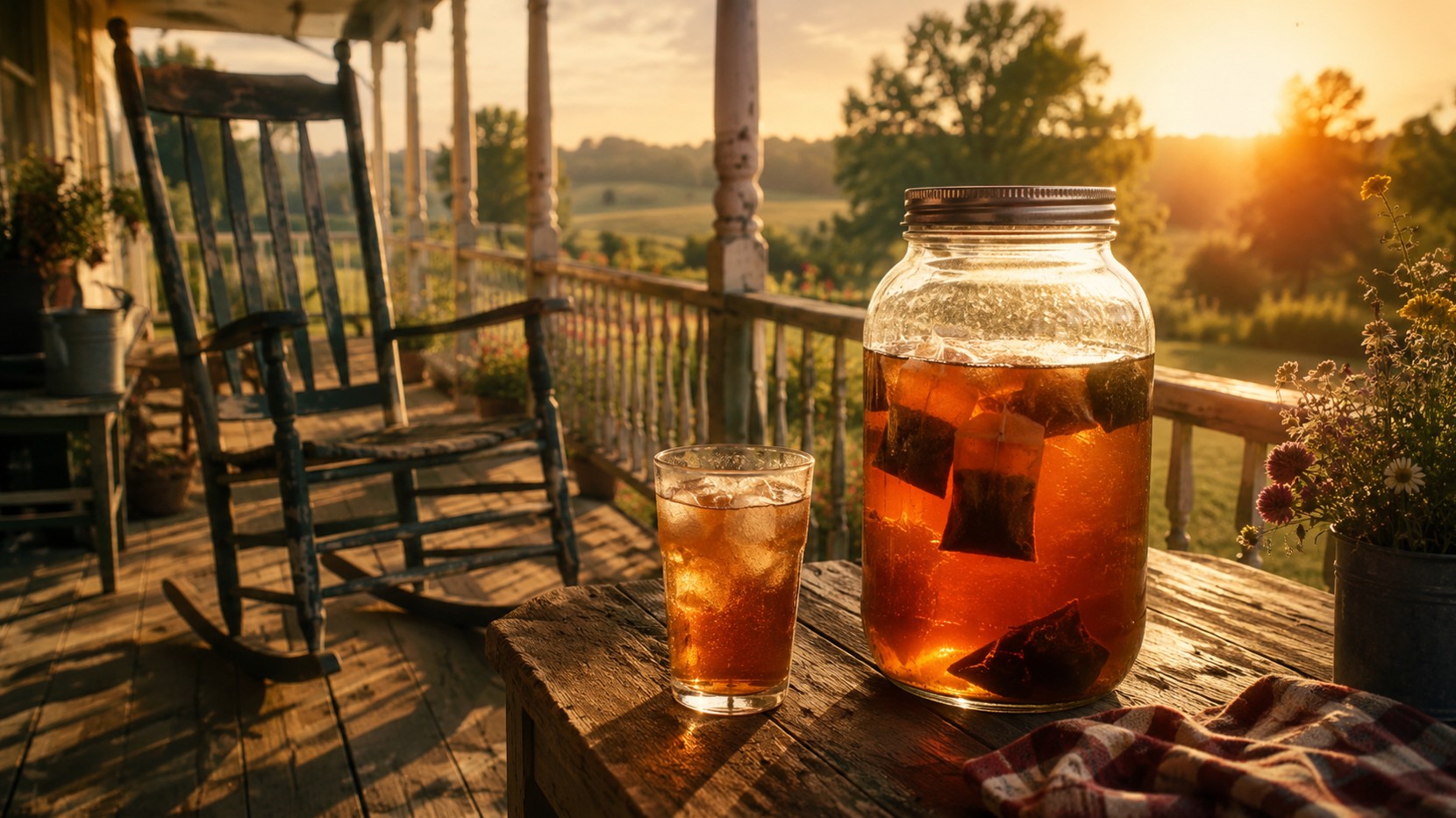 So kann man sich die Sun Tea Herstellung in den USA vorstellen