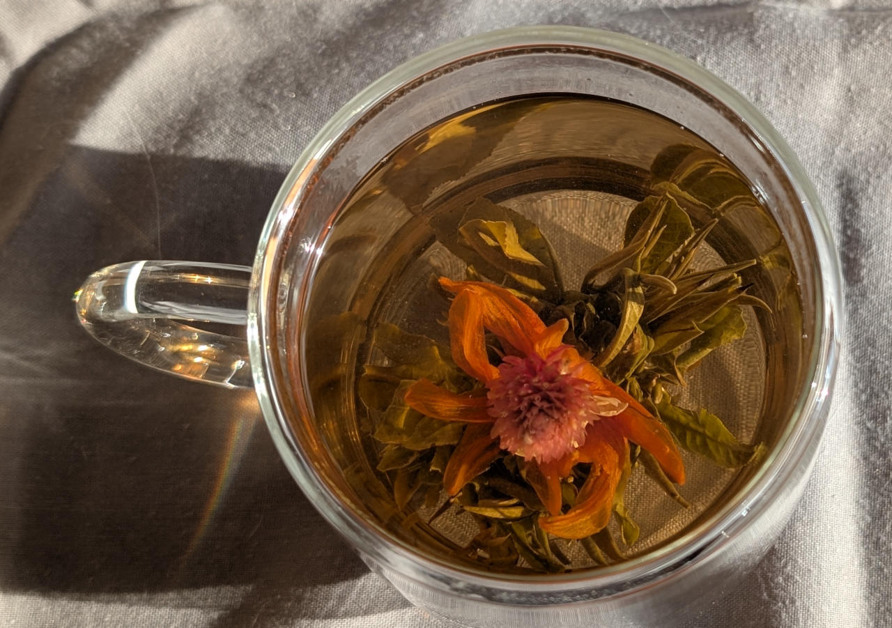 Auch von Oben kann die Teeblumen von sich überzeugen